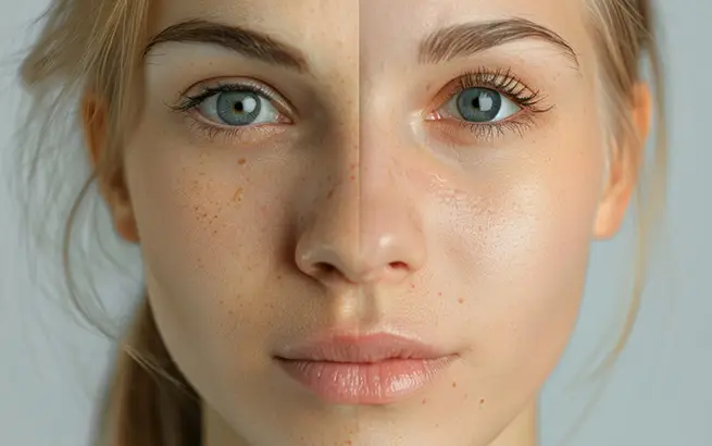 Hydro peel facial before and after
